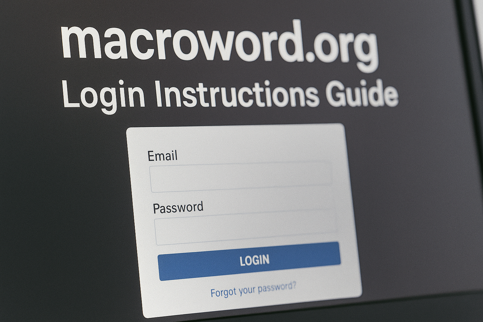 Macroword.org login Instructions Guide